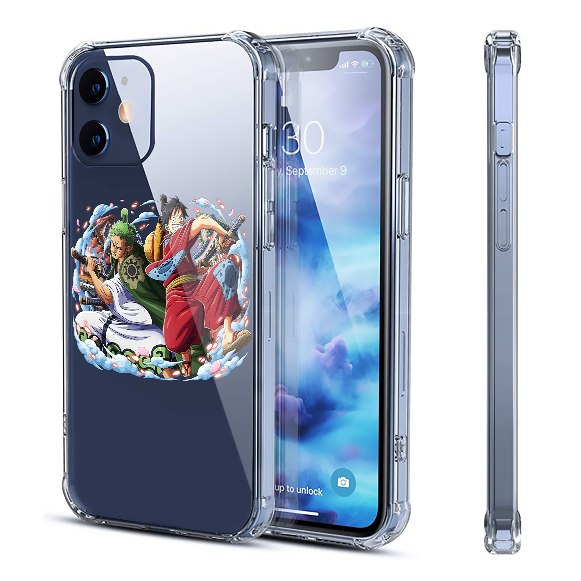 （画像用） ワンピース モンキー・D・ルフィ ONE PIECE Monkey D. Luffy 【iPhone 12シリーズ対応】透明スマホケース（クリアソフトケース）